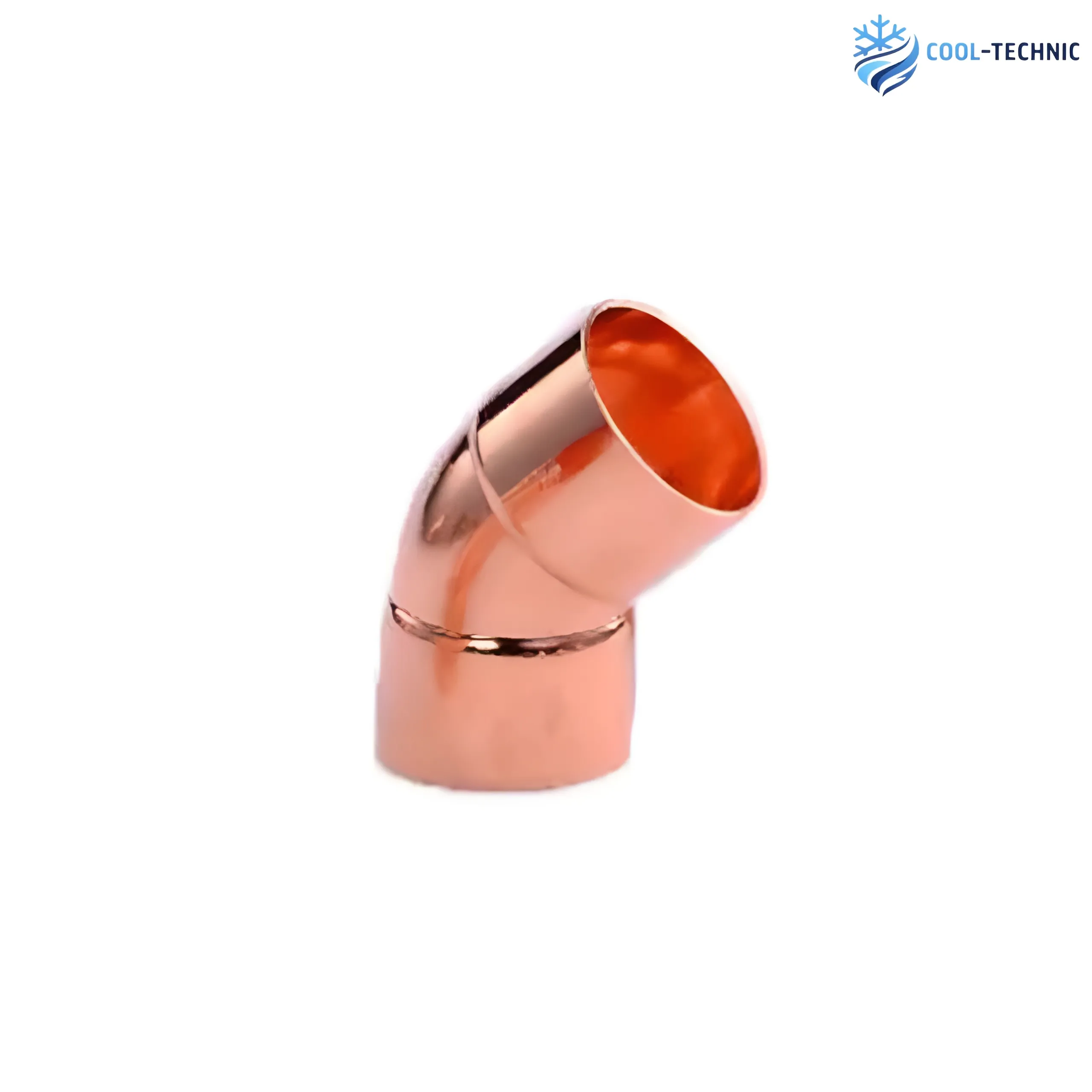 cooltech-45-degree-copper-knee زانو مسی 45 درجه کول تک